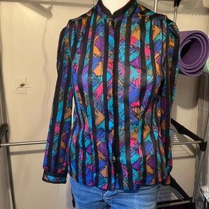 Blair Multicolor Abstract Blouse